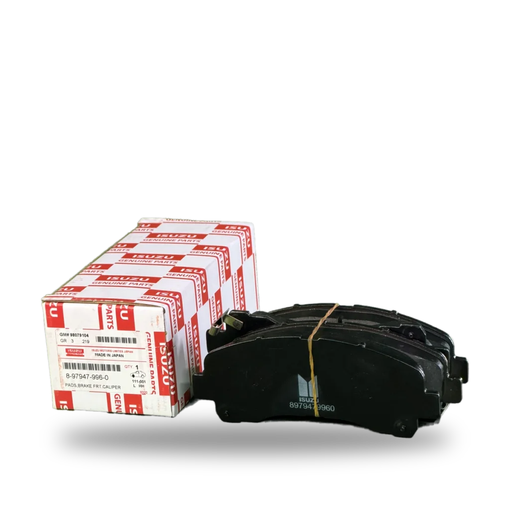 Plaquettes de frein Isuzu et leur boîte